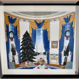 A18. Thomas McKnight signed limited edition “White House Blue Room” serigraph.  